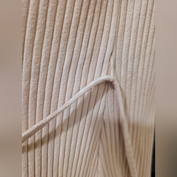 & Other Stories Cream Ribbed Wrap Robe - Picture 9 of 12